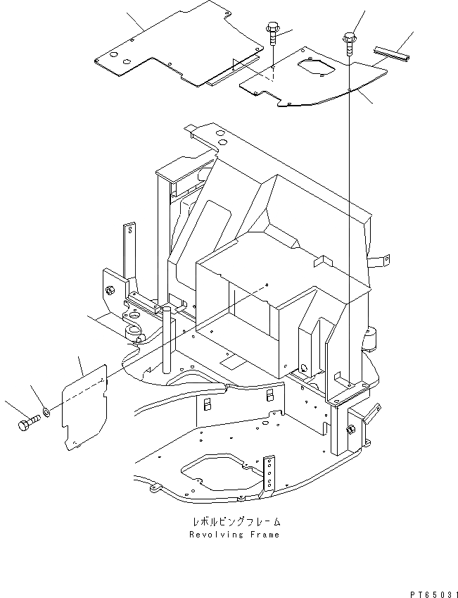 Схема запчастей Komatsu PC30MR-1 - ОСНОВН. КОНСТРУКЦИЯ (ПОЛ) (ДЛЯ КАБИНЫ) (-WAY) КАБИНА ОПЕРАТОРА И СИСТЕМА УПРАВЛЕНИЯ