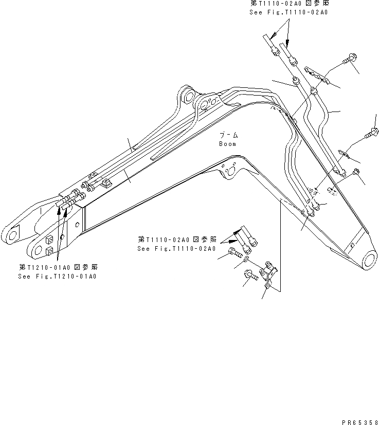 Схема запчастей Komatsu PC30MR-1 - ТРУБЫ СТРЕЛЫ (ТРУБКА) (GLOBAL DESIGN СПЕЦ-Я.) (-WAY)(№-) РАБОЧЕЕ ОБОРУДОВАНИЕ