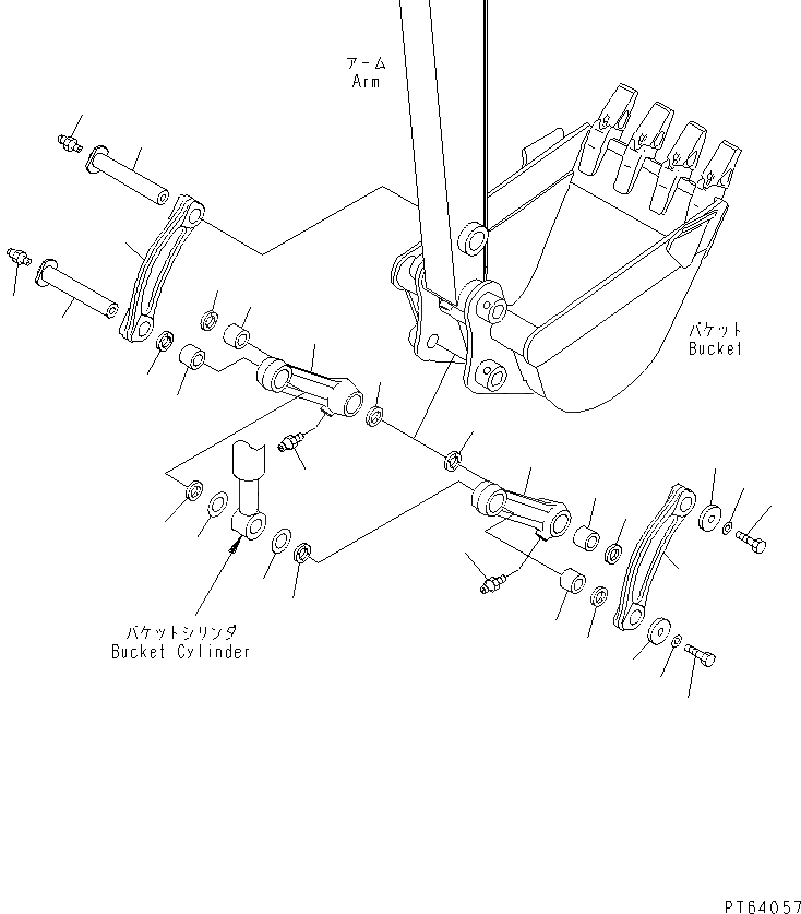 Схема запчастей Komatsu PC30MR-1 - СОЕДИНЕНИЕ КОВША (GLOBAL DESIGN СПЕЦ-Я.)(№-) РАБОЧЕЕ ОБОРУДОВАНИЕ