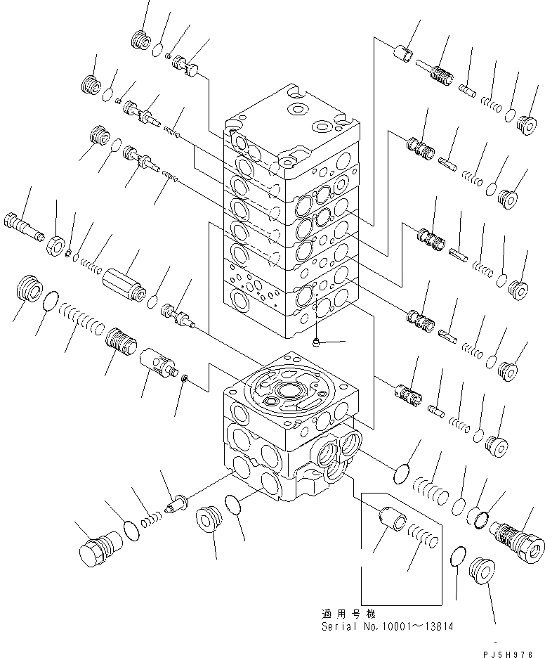 Схема запчастей Komatsu PC30MR-1 - ОСНОВН. КЛАПАН (8-КЛАПАН) (9/) ОСНОВН. КОМПОНЕНТЫ И РЕМКОМПЛЕКТЫ