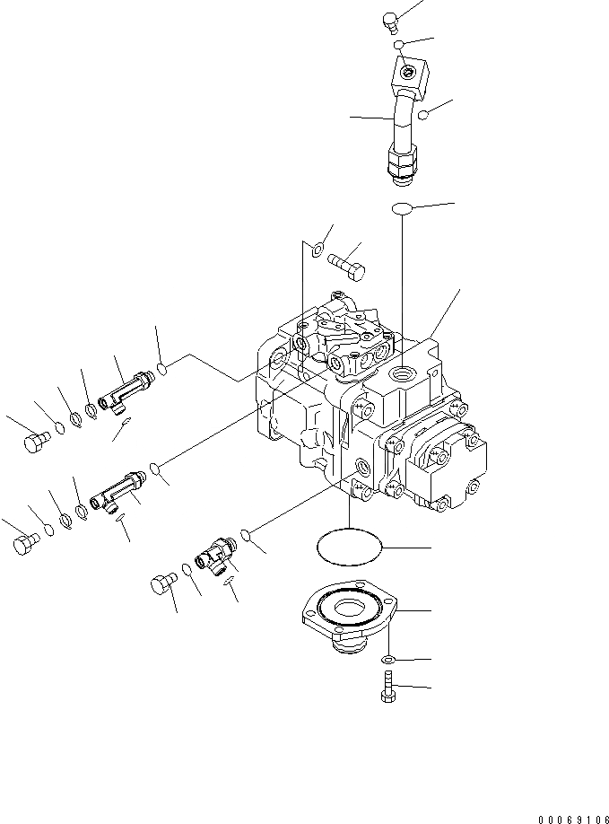 Схема запчастей Komatsu PC30MR-3 - ОСНОВН. НАСОС (СОЕДИНИТЕЛЬН. ЧАСТИ) (С КОНДИЦИОНЕРОМ) (КАБИНА) ГИДРАВЛИКА