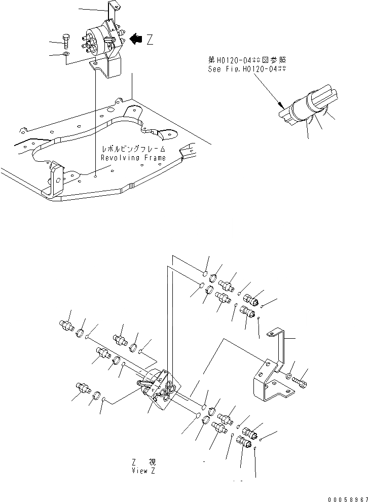 Схема запчастей Komatsu PC30MR-2 - ISO-ЭКСКАВАТ. PATTERN УПРАВЛ-Е ГИДРАВЛИКА