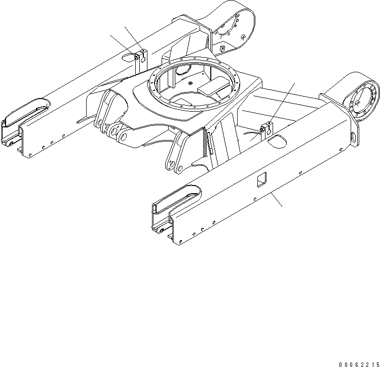 Схема запчастей Komatsu PC30MR-2 - ГУСЕНИЧНАЯ РАМА(№877-) ХОДОВАЯ