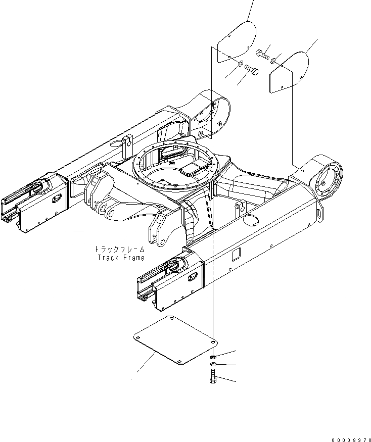 Схема запчастей Komatsu PC30MR-2 - КРЫШКИ ХОДОВАЯ