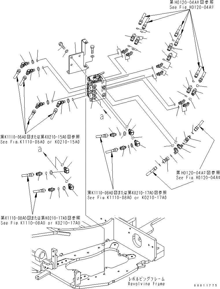 Схема запчастей Komatsu PC30MR-2-A - ОСНОВН. КЛАПАН (MULTI PATTERN УПРАВЛ-Е) ГИДРАВЛИКА