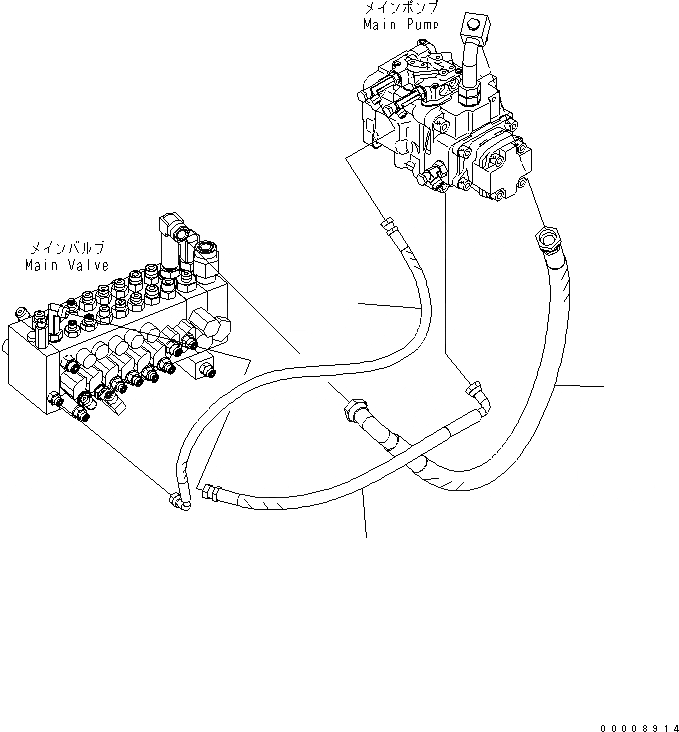 Схема запчастей Komatsu PC30MR-2-A - ЛИНИЯ ПОДАЧИ ГИДРАВЛИКА