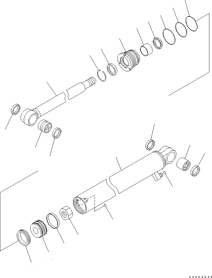 Схема запчастей Komatsu PC30MR-2-A - ЦИЛИНДР РУКОЯТИ ОСНОВН. КОМПОНЕНТЫ И РЕМКОМПЛЕКТЫ