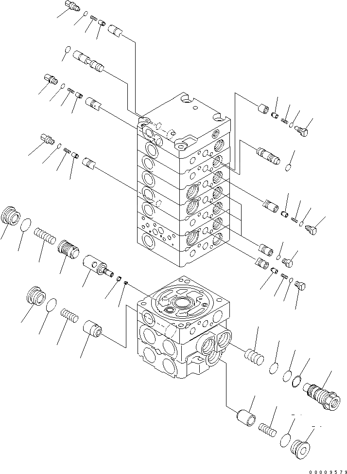 Схема запчастей Komatsu PC30MR-2-A - ОСНОВН. КЛАПАН (8-КЛАПАН) (8/) ОСНОВН. КОМПОНЕНТЫ И РЕМКОМПЛЕКТЫ