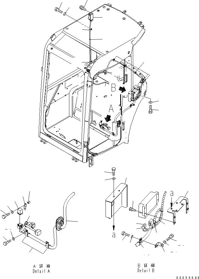 Схема запчастей Komatsu PC30MR-2 - KOMTRAX (/) (КАБИНА) (GR) ЭЛЕКТРИКА