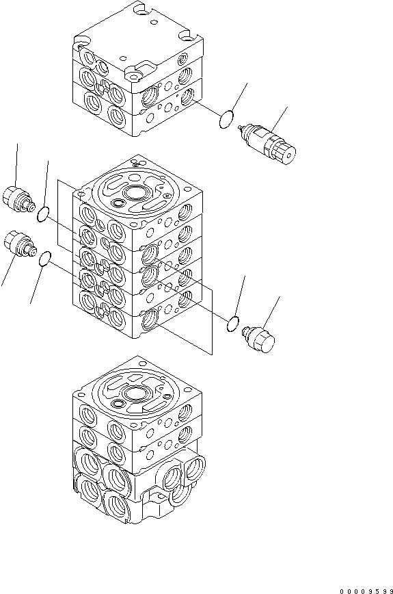 Схема запчастей Komatsu PC30MR-2-B - ОСНОВН. КЛАПАН (9-КЛАПАН) (/) ОСНОВН. КОМПОНЕНТЫ И РЕМКОМПЛЕКТЫ