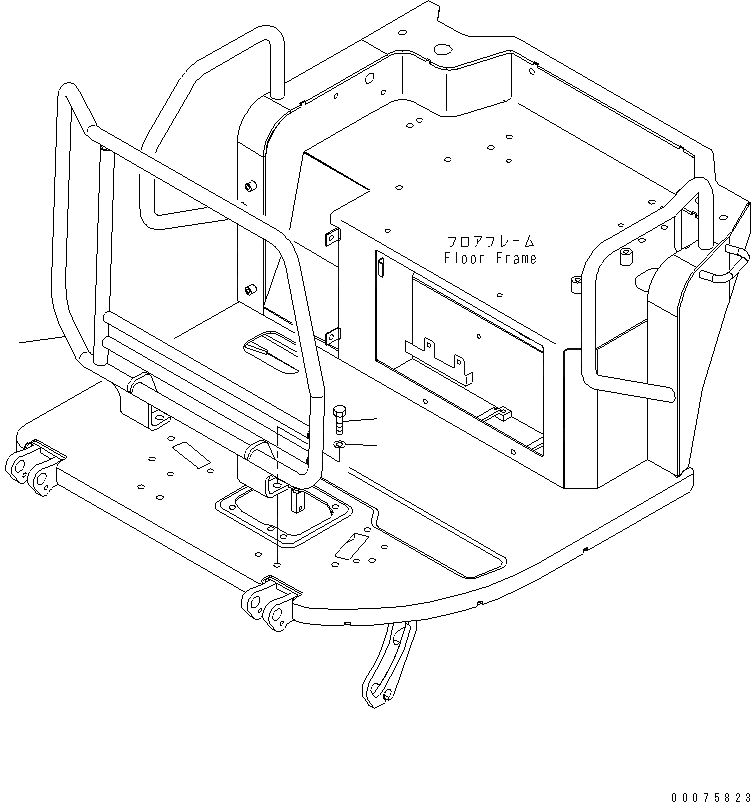 Схема запчастей Komatsu PC30MR-3 - ОСНОВН. КОНСТРУКЦИЯ (ПОРУЧНИ) (НАВЕС)(№-) КАБИНА ОПЕРАТОРА И СИСТЕМА УПРАВЛЕНИЯ