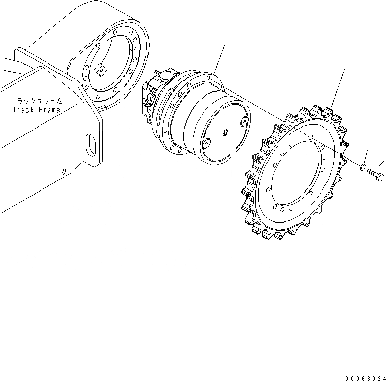 Схема запчастей Komatsu PC30MR-3 - КОНЕЧНАЯ ПЕРЕДАЧА (/)(№-) ГУСЕНИЧНАЯ РАМА И КОМПОНЕНТЫ