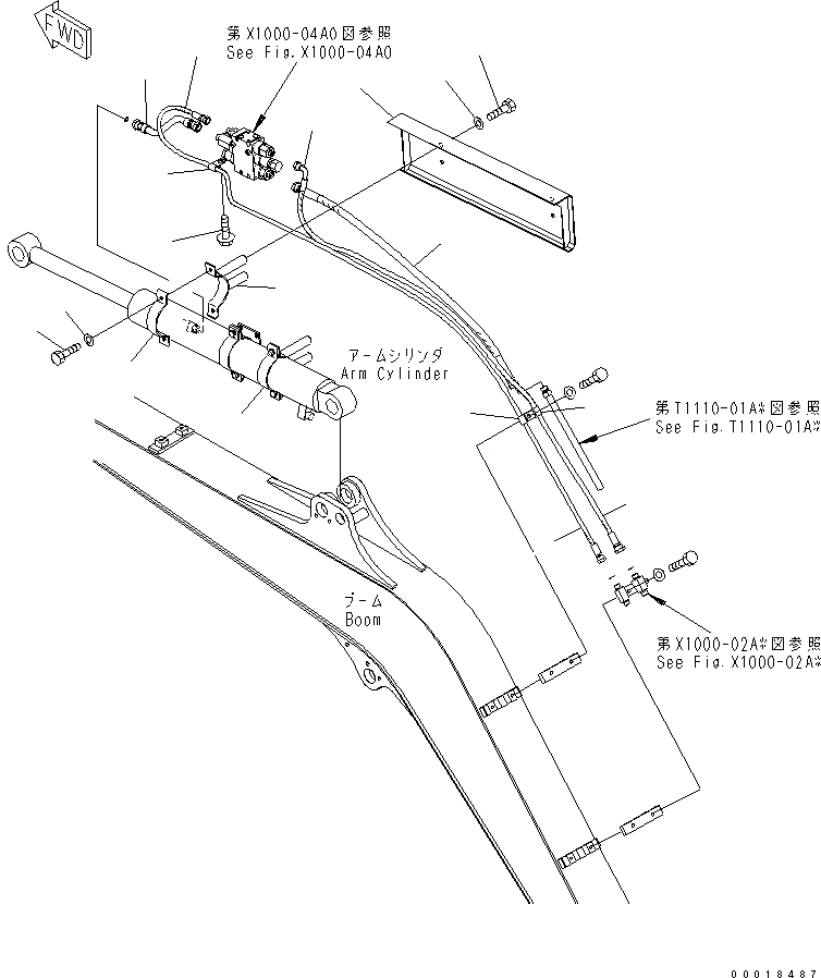 Схема запчастей Komatsu PC30MR-2-C - РУКОЯТЬ CRANE (ЦИЛИНДР РУКОЯТИЛИНИЯ ЗАКРЫВАЮЩЕГО КЛАПАНА) СПЕЦ. ОПЦИИ