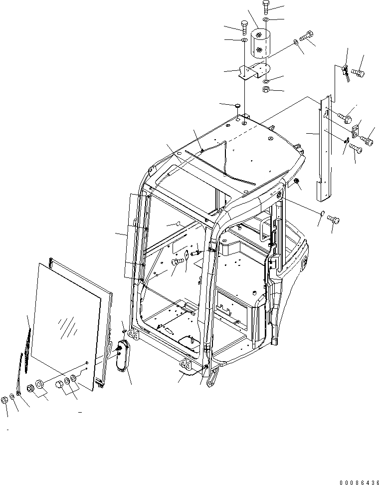 Схема запчастей Komatsu PC30MR-3 - КАБИНА (7/8) (ЭЛЕКТРИКА) (ДЛЯ KAL)(№-) КАБИНА ОПЕРАТОРА И СИСТЕМА УПРАВЛЕНИЯ