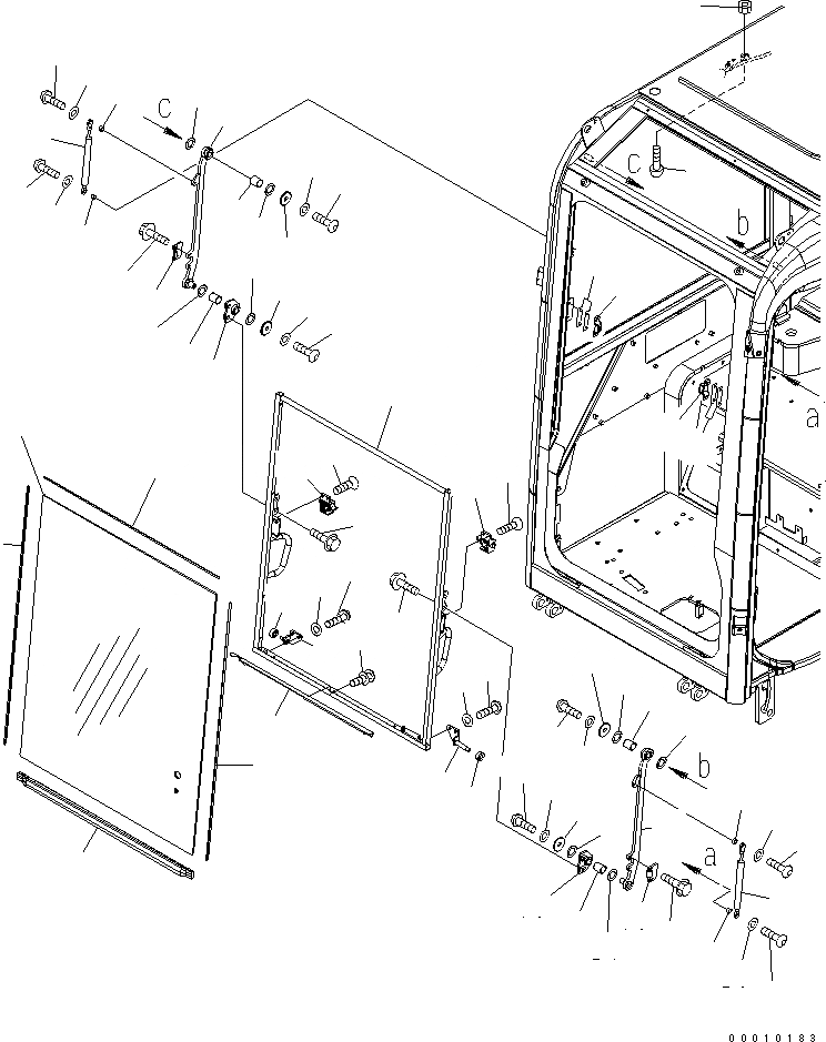 Схема запчастей Komatsu PC30MR-2-D - КАБИНА (/8) (ПЕРЕДН. ОКНА) КАБИНА ОПЕРАТОРА И СИСТЕМА УПРАВЛЕНИЯ