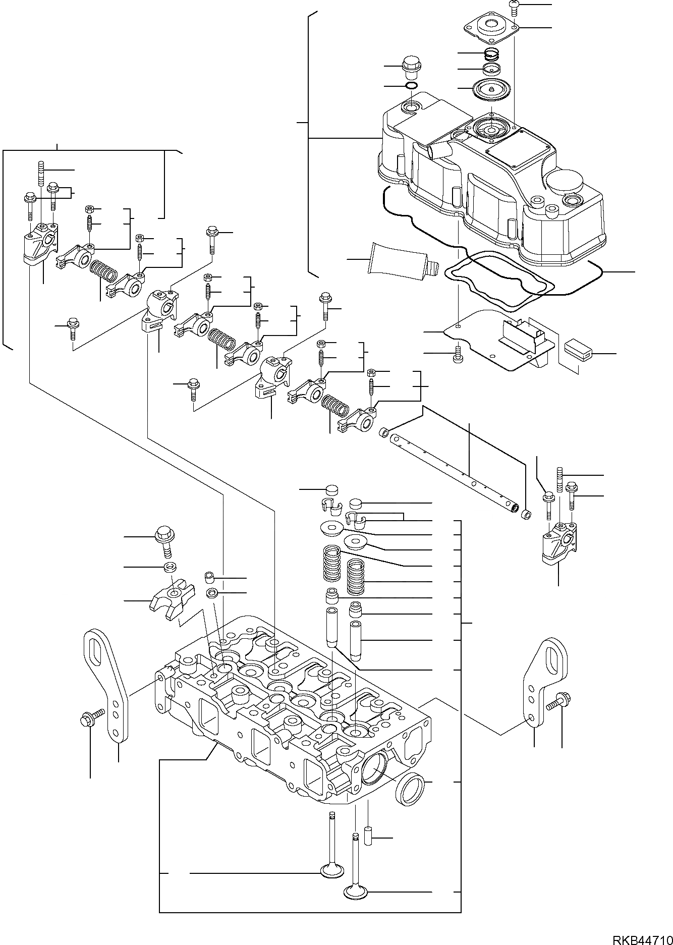 Схема запчастей Komatsu PC30MR-2 - ГОЛОВКА ЦИЛИНДРОВ ДВИГАТЕЛЬ