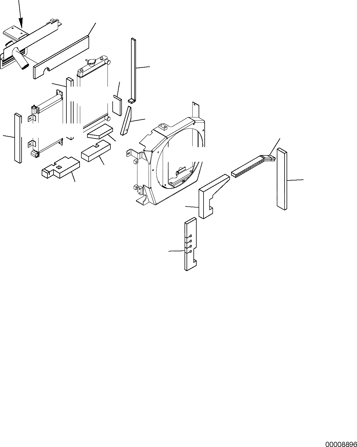 Схема запчастей Komatsu PC30MR-2 - ОХЛАЖД-Е (COVER) КОМПОНЕНТЫ ДВИГАТЕЛЯ И ЭЛЕКТРИКА