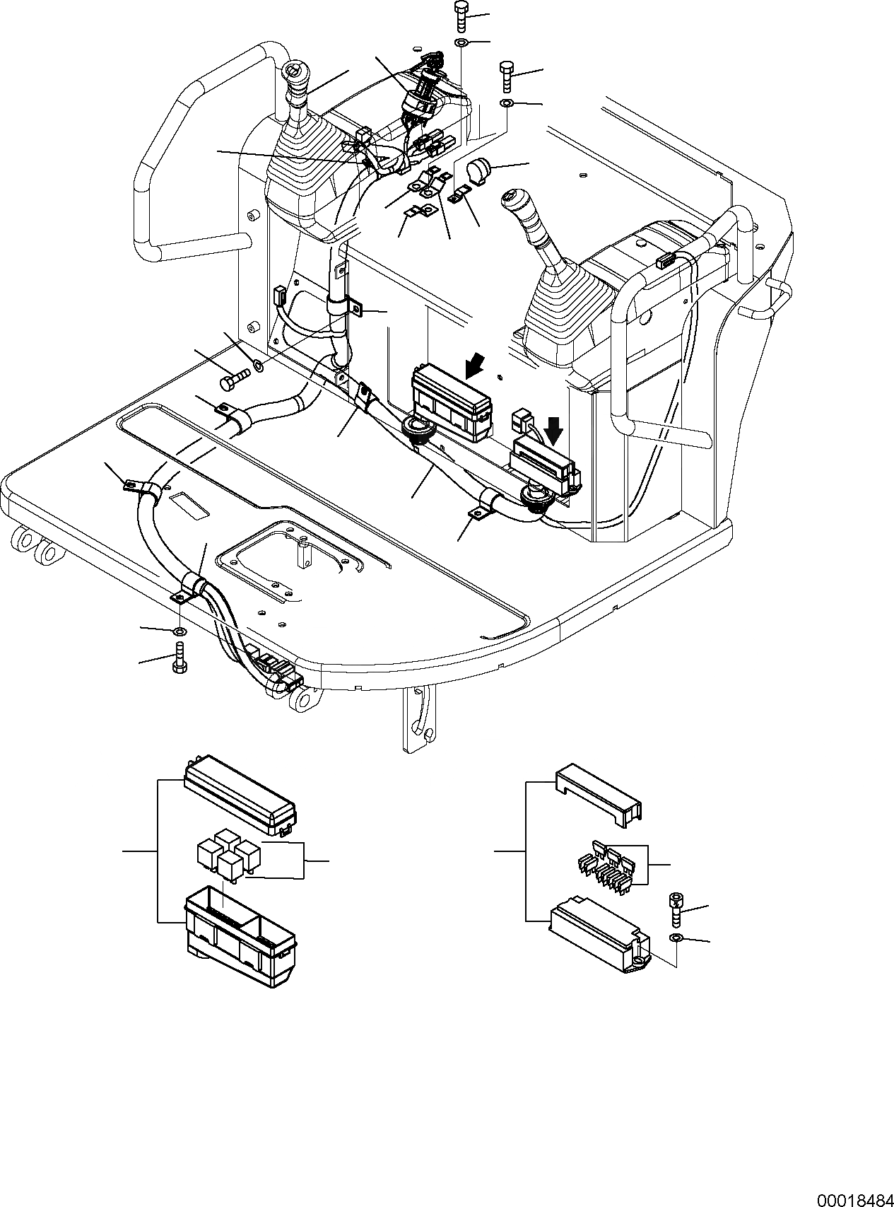 Схема запчастей Komatsu PC30MR-2 - ЭЛЕКТРИКА (ПЛАТФОРМА) КОМПОНЕНТЫ ДВИГАТЕЛЯ И ЭЛЕКТРИКА