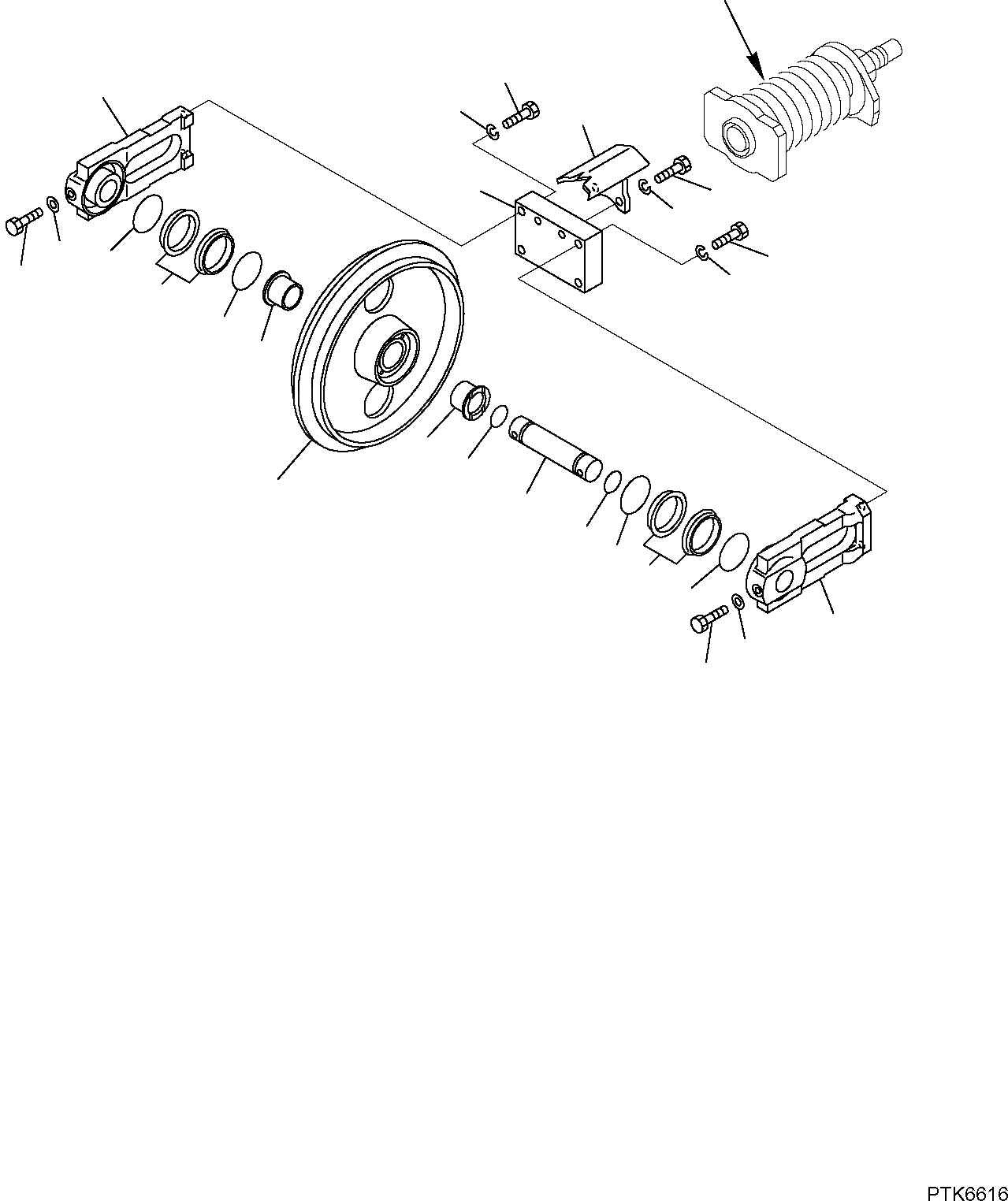 Схема запчастей Komatsu PC30MR-2 - ЛЕНИВЕЦ НИЖН.CARRIAGE