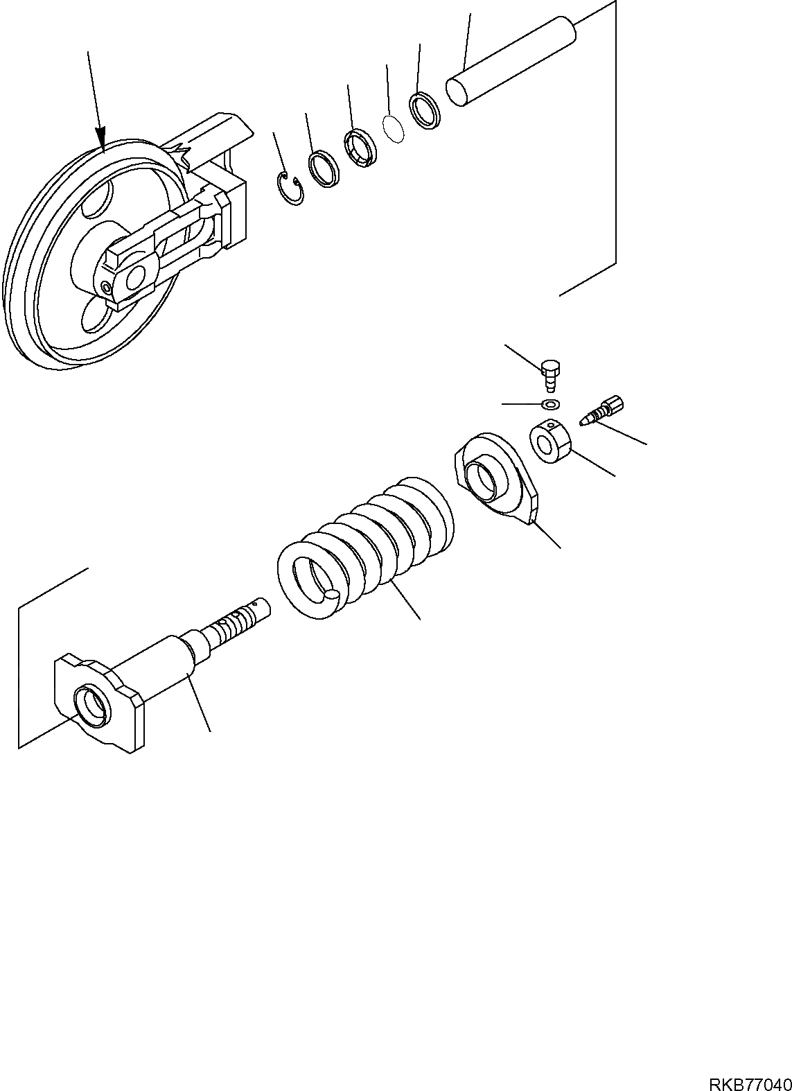 Схема запчастей Komatsu PC30MR-2 - ПРУЖИНА (ДЛЯ РЕЗИН. SHOE) НИЖН.CARRIAGE