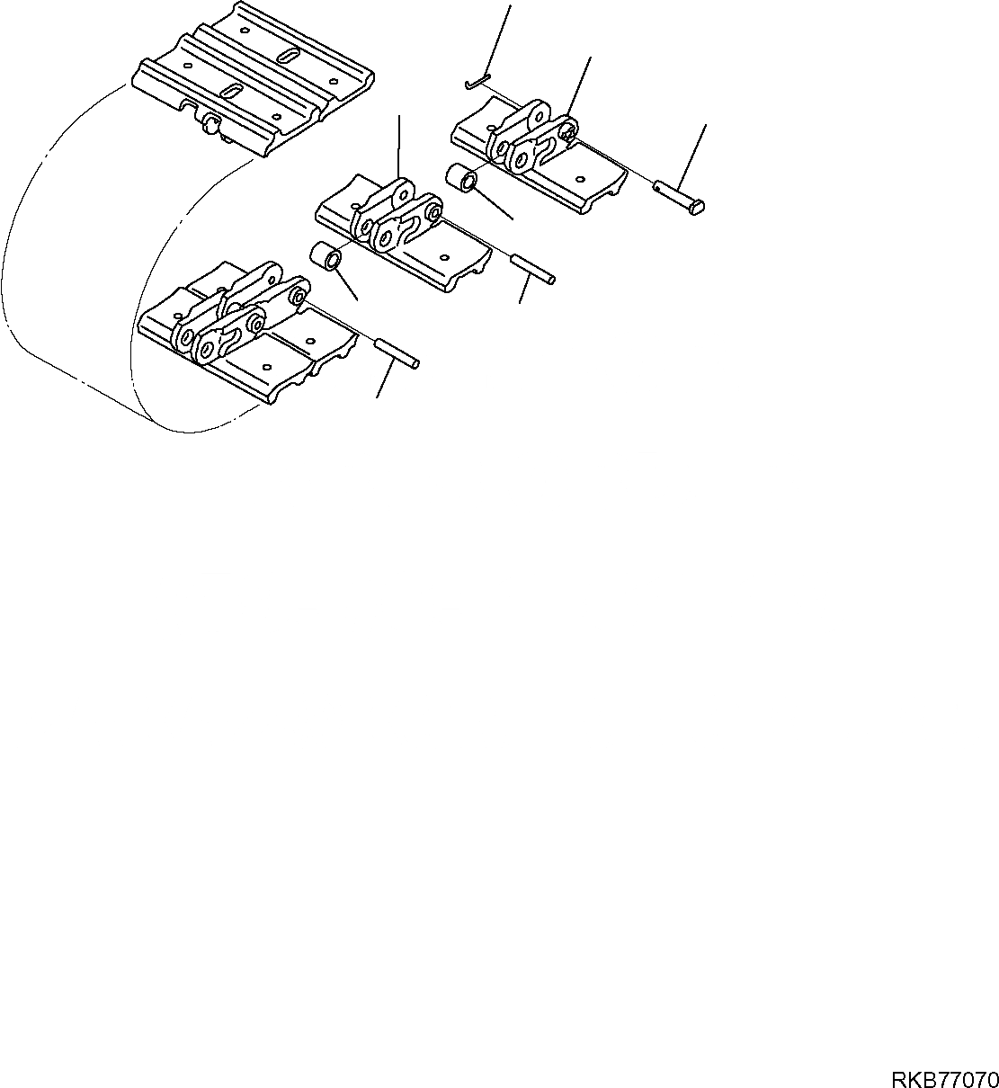 Схема запчастей Komatsu PC30MR-2 - ГУСЕНИЦЫ (STEEL SHOE) НИЖН.CARRIAGE