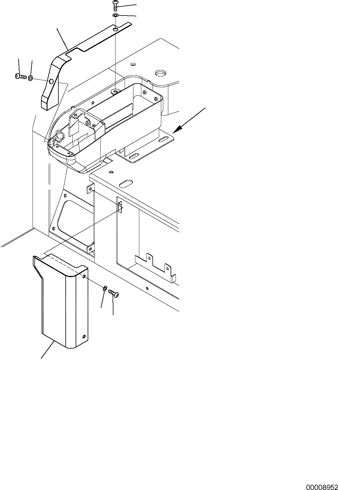 Схема запчастей Komatsu PC30MR-2 - КРЫШКИ (ДЛЯ КАБИНЫ) (/) ЧАСТИ КОРПУСА И КАБИНА