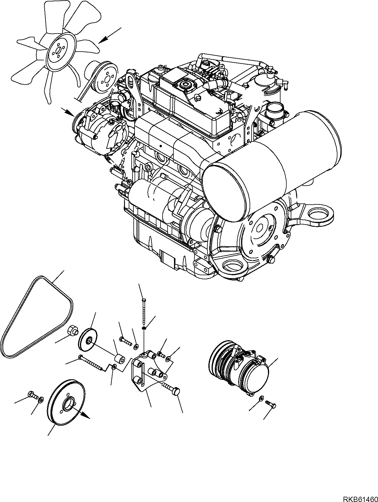 Схема запчастей Komatsu PC30MR-2 - КОНДИЦ. СИСТЕМА (/) ЧАСТИ КОРПУСА И КАБИНА