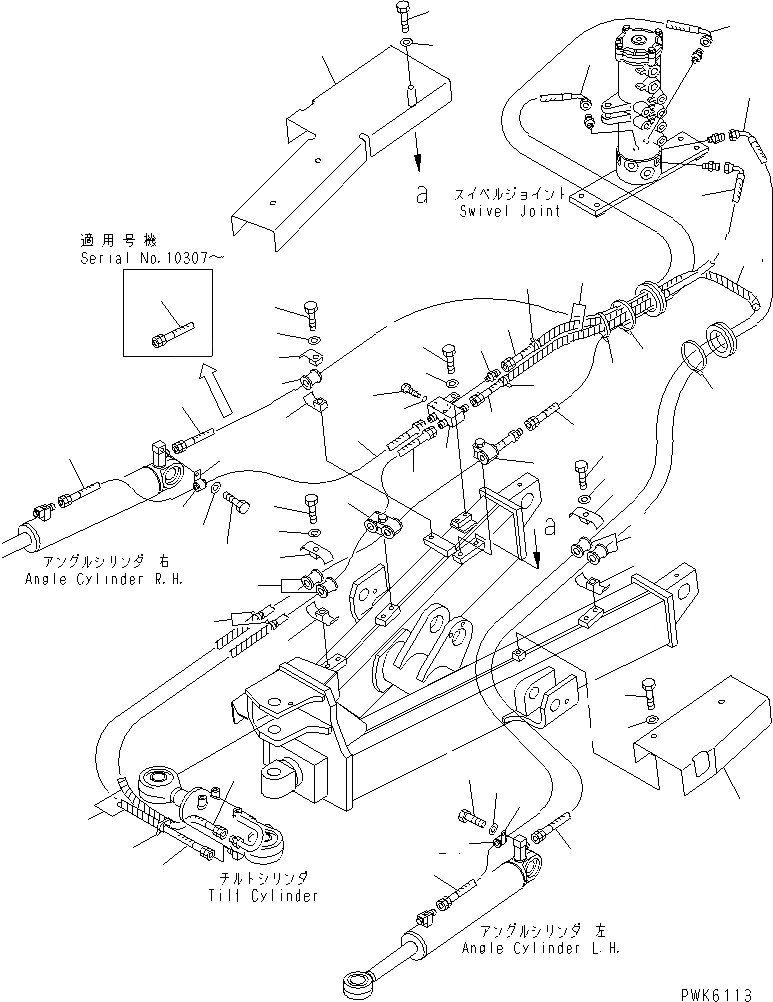 Схема запчастей Komatsu PC30R-8 - PAT ЛИНИЯ (НИЖН.) НИЖНЯЯ ГИДРОЛИНИЯ И ЛИНИЯ ХОДА