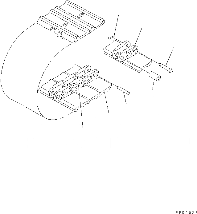 Схема запчастей Komatsu PC30R-8 - ГУСЕНИЦЫ (ДВОЙН. ГРУНТОЗАЦЕП) (ДЛЯ STEEL SHOE) ХОДОВАЯ