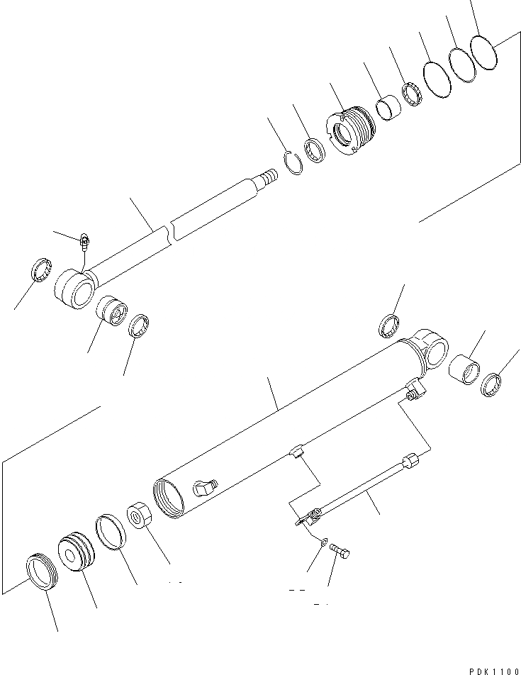 Схема запчастей Komatsu PC30R-8 - ЦИЛИНДР ПОВОРОТА СТРЕЛЫ ОСНОВН. КОМПОНЕНТЫ И РЕМКОМПЛЕКТЫ