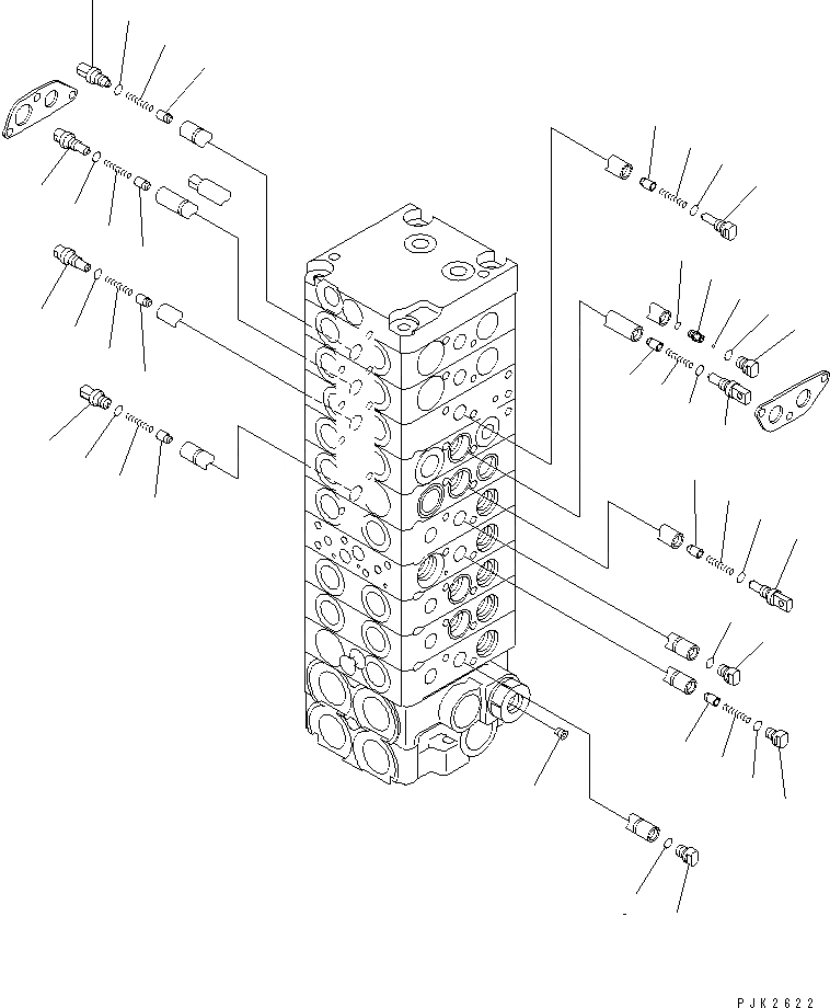 Схема запчастей Komatsu PC30R-8 - ОСНОВН. КЛАПАН (-КЛАПАН) (7/9) ОСНОВН. КОМПОНЕНТЫ И РЕМКОМПЛЕКТЫ