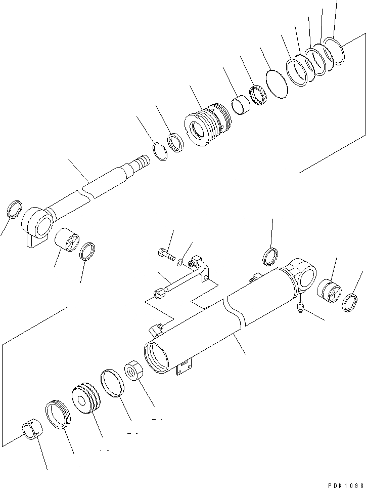 Схема запчастей Komatsu PC30R-8 - ЦИЛИНДР СТРЕЛЫ ОСНОВН. КОМПОНЕНТЫ И РЕМКОМПЛЕКТЫ
