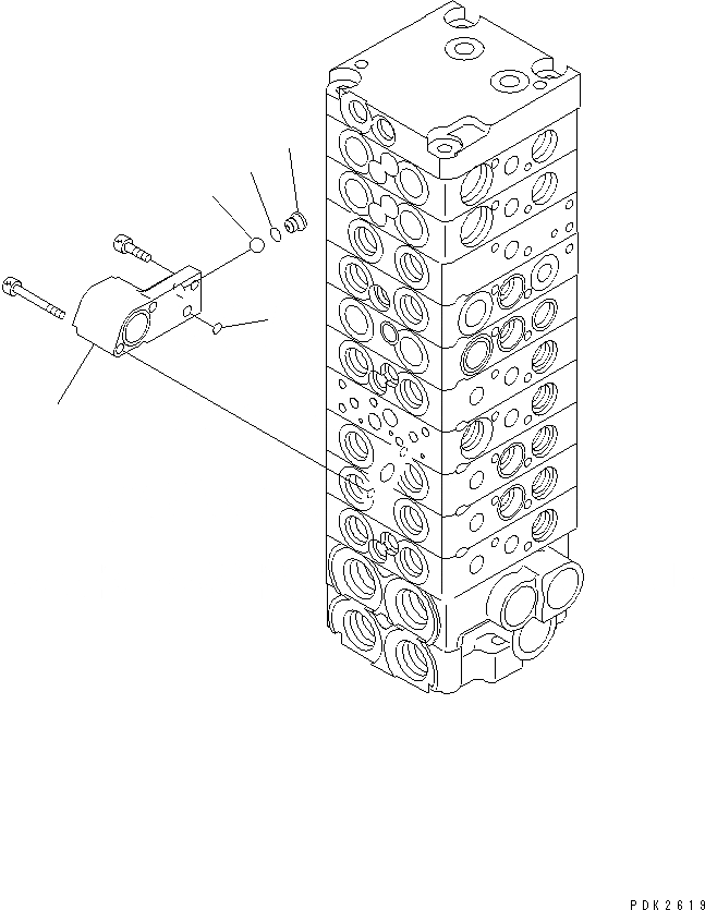 Схема запчастей Komatsu PC30R-8 - ОСНОВН. КЛАПАН (-КЛАПАН) (/9) ОСНОВН. КОМПОНЕНТЫ И РЕМКОМПЛЕКТЫ