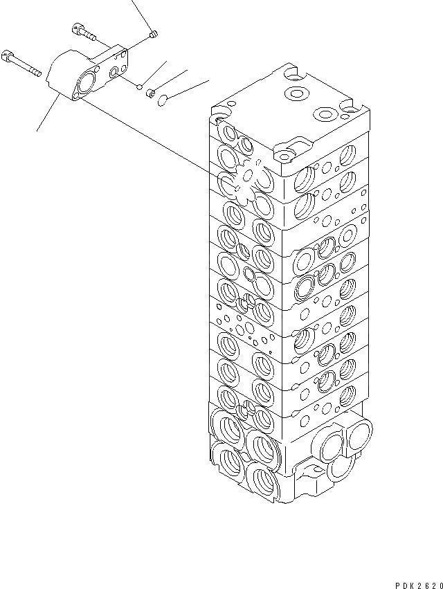 Схема запчастей Komatsu PC30R-8 - ОСНОВН. КЛАПАН (-КЛАПАН) (/9) ОСНОВН. КОМПОНЕНТЫ И РЕМКОМПЛЕКТЫ