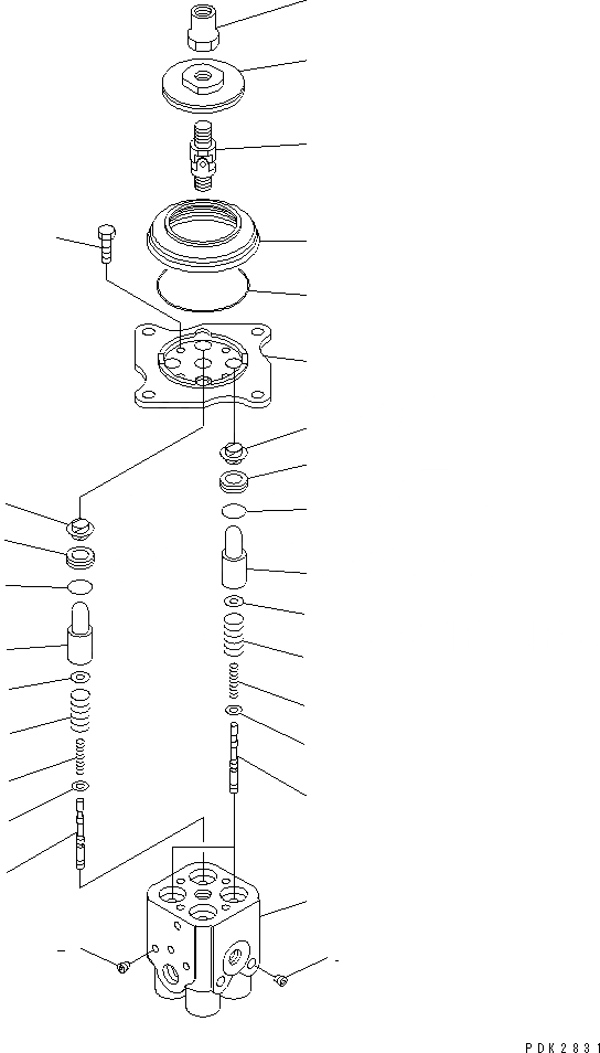 Схема запчастей Komatsu PC30R-8 - КЛАПАН PPC(ДЛЯ РАБОЧ. ОБОРУД-Я) ОСНОВН. КОМПОНЕНТЫ И РЕМКОМПЛЕКТЫ