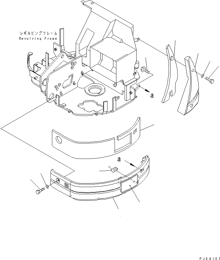 Схема запчастей Komatsu PC30UU-3 - БОКОВ. КРЫШКА (ЛЕВ.) (ДЛЯ НАВЕСА) ЧАСТИ КОРПУСА