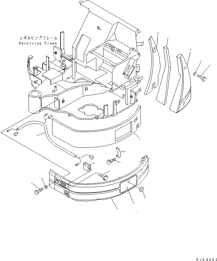 Схема запчастей Komatsu PC30UU-3 - БОКОВ. КРЫШКА (ЛЕВ.) (ДОПОЛН. LIGHT) ЧАСТИ КОРПУСА