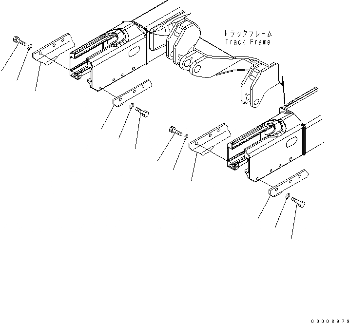 Схема запчастей Komatsu PC30UU-3 - ГУСЕНИЦЫ ЧАСТИ КОРПУСА (ДЛЯ STEEL SHOE)(№9-) ХОДОВАЯ