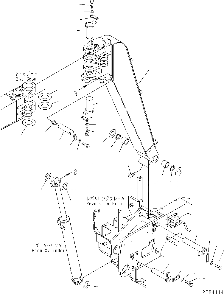 Схема запчастей Komatsu PC30UU-3 - СТРЕЛА (/) РАБОЧЕЕ ОБОРУДОВАНИЕ