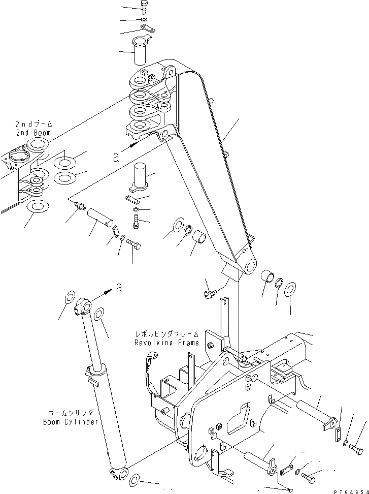 Схема запчастей Komatsu PC30UU-3 - СТРЕЛА (/) (ДЛЯ SLIDE РУКОЯТЬ) РАБОЧЕЕ ОБОРУДОВАНИЕ