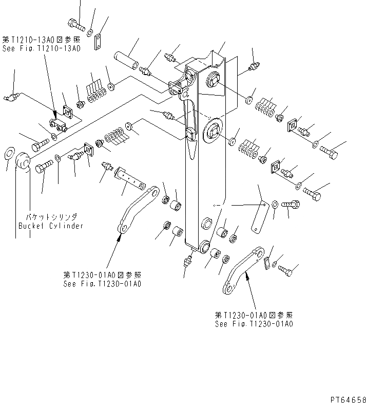 Схема запчастей Komatsu PC30UU-3 - SLIDE РУКОЯТЬ (2) (/) РАБОЧЕЕ ОБОРУДОВАНИЕ