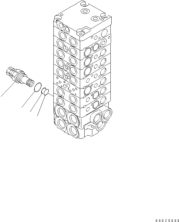 Схема запчастей Komatsu PC30UU-3 - ОСНОВН. КЛАПАН (8-КЛАПАН) (/) ОСНОВН. КОМПОНЕНТЫ И РЕМКОМПЛЕКТЫ
