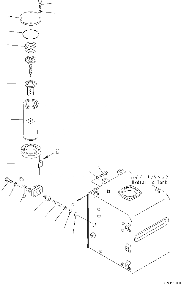 Схема запчастей Komatsu PC340-6K - ГИДР. БАК. (ФИЛЬТР.)(№K-K999) ГИДРАВЛИКА