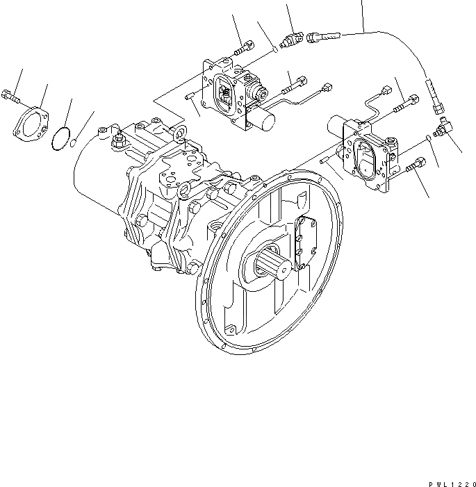 Схема запчастей Komatsu PC340-6K - ОСНОВН. НАСОС (/9) (HPV ++BARO-)(№K-) ГИДРАВЛИКА