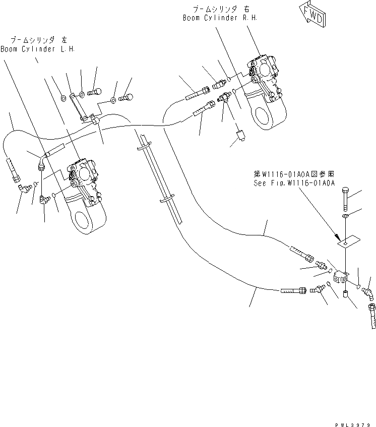 Схема запчастей Komatsu PC340-6K - ПРЕДОТВРАЩ. СМЕЩЕНИЯ (СТРЕЛА) (/)(№K-) ГИДРАВЛИКА