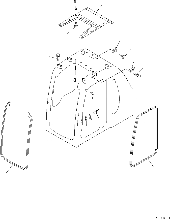 Схема запчастей Komatsu PC340-6K - КАБИНА (/7) (ВНУТР. ПОКРЫТИЕ) КАБИНА ОПЕРАТОРА И СИСТЕМА УПРАВЛЕНИЯ