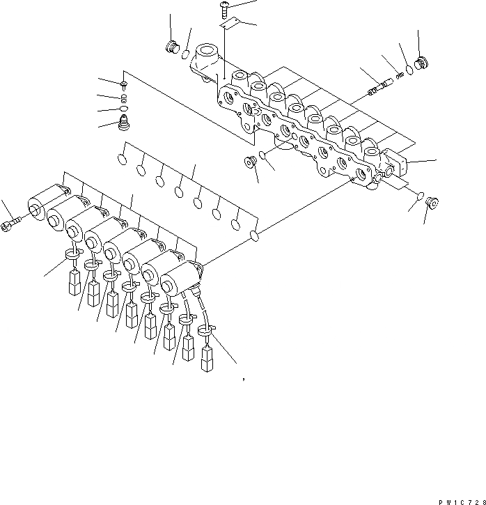 Схема запчастей Komatsu PC340LC-7K - СОЛЕНОИДНЫЙ КЛАПАН(№K-K) ОСНОВН. КОМПОНЕНТЫ И РЕМКОМПЛЕКТЫ