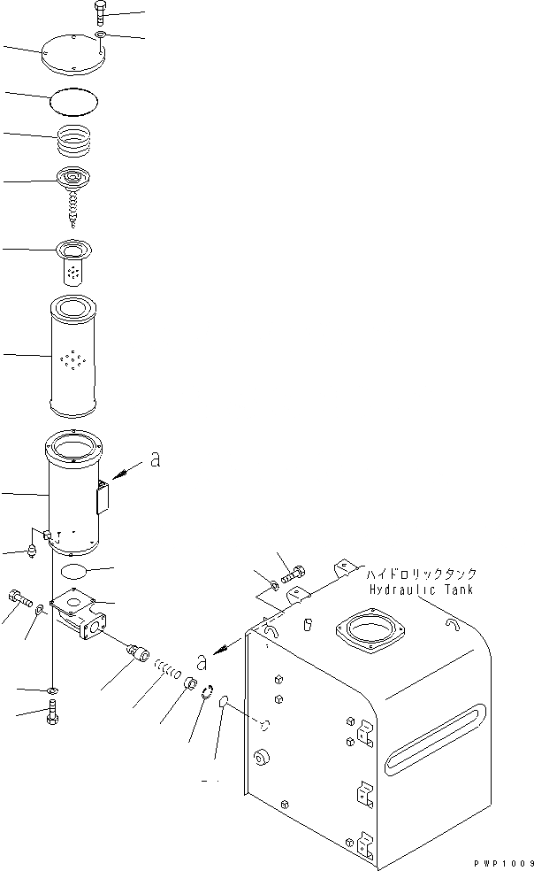 Схема запчастей Komatsu PC340LC-6K - ГИДР. БАК. (ФИЛЬТР.)(№K-) ГИДРАВЛИКА