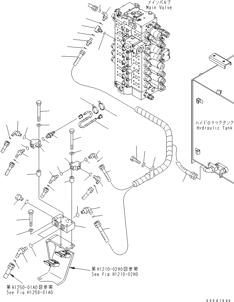 Схема запчастей Komatsu PC340LC-7K-E0 - КЛАПАН ПЕРЕГРУЗКИ СТРЕЛЫ (СТРЕЛА) (ШАССИ) ГИДРАВЛИКА