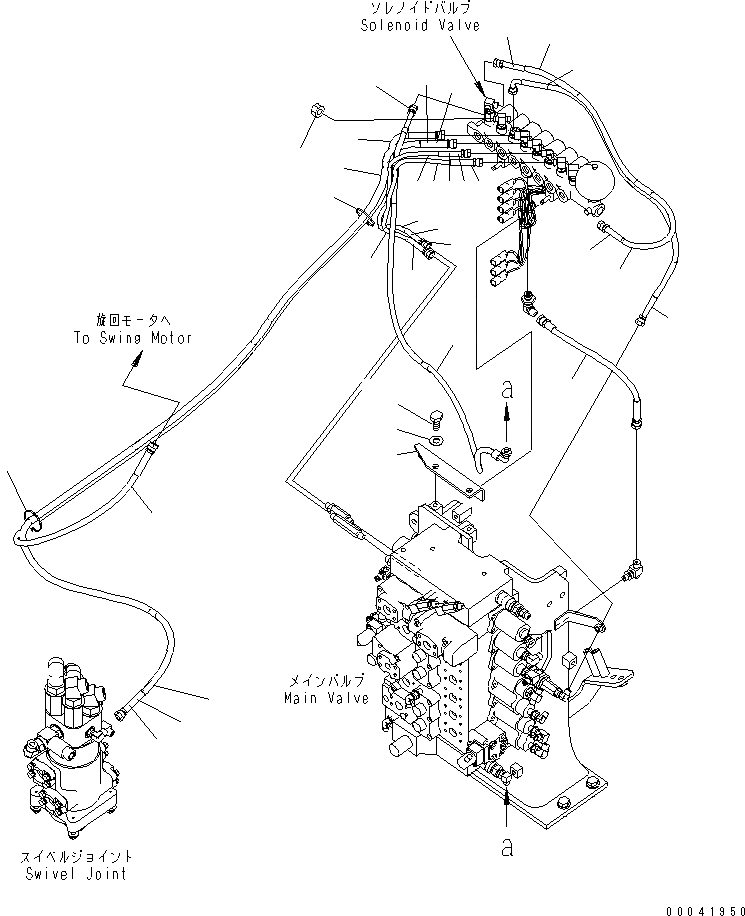 Схема запчастей Komatsu PC340LC-7K-E0 - СОЛЕНОИДНЫЙ КЛАПАН (ПАТРУБКИ И КОРПУС) ГИДРАВЛИКА